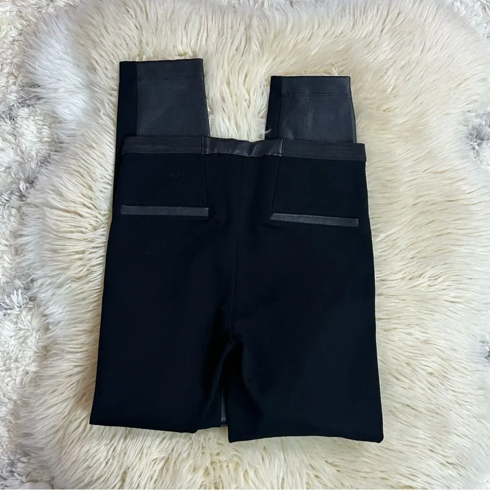 Neiman Marcus Black Leather Collection Leggings